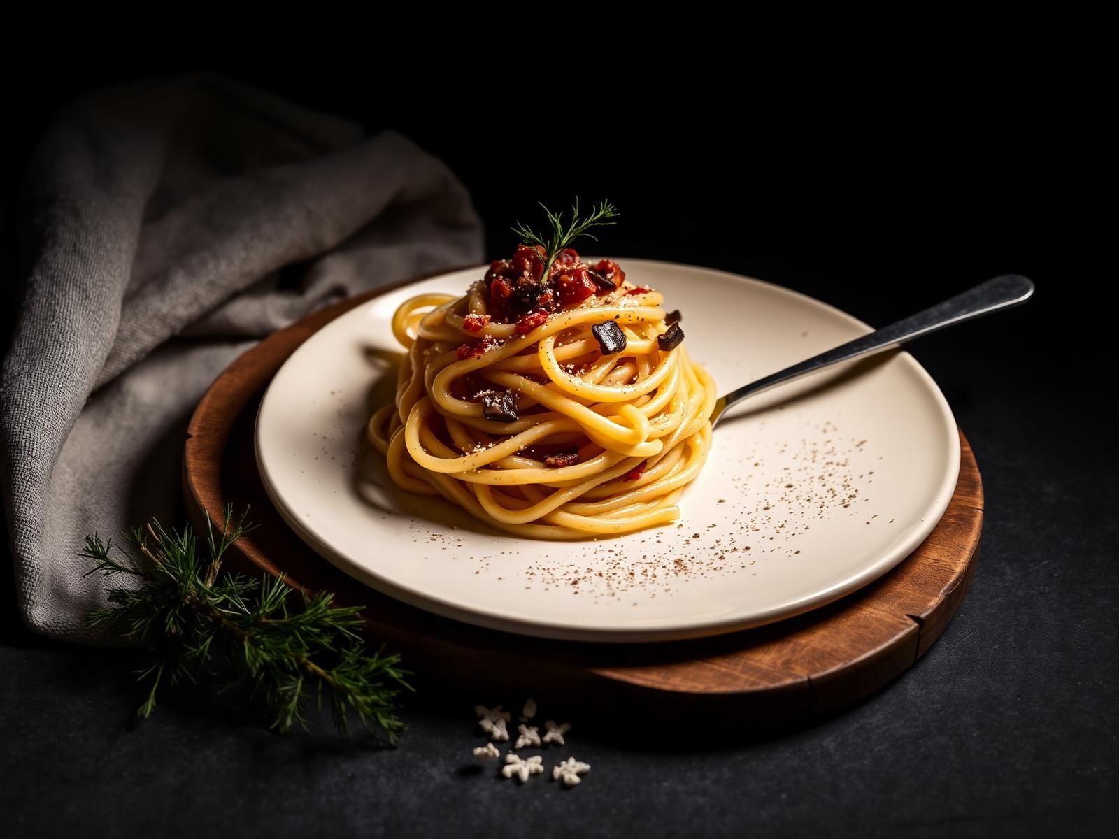 Piatto di pasta romana