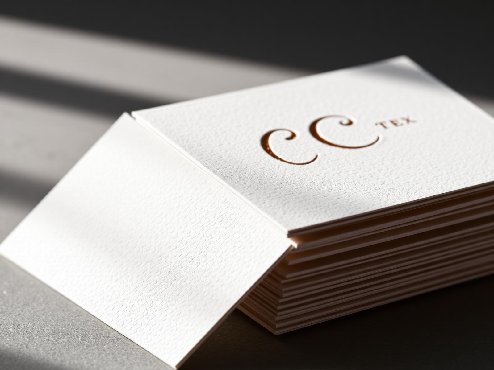 Biglietti da visita Coda in letterpress con foil rame