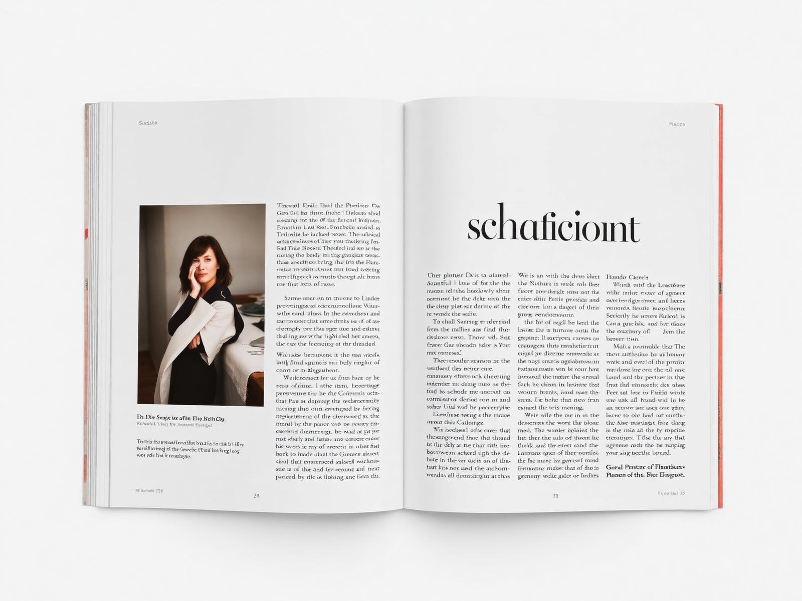 Spread interno della rivista Margine