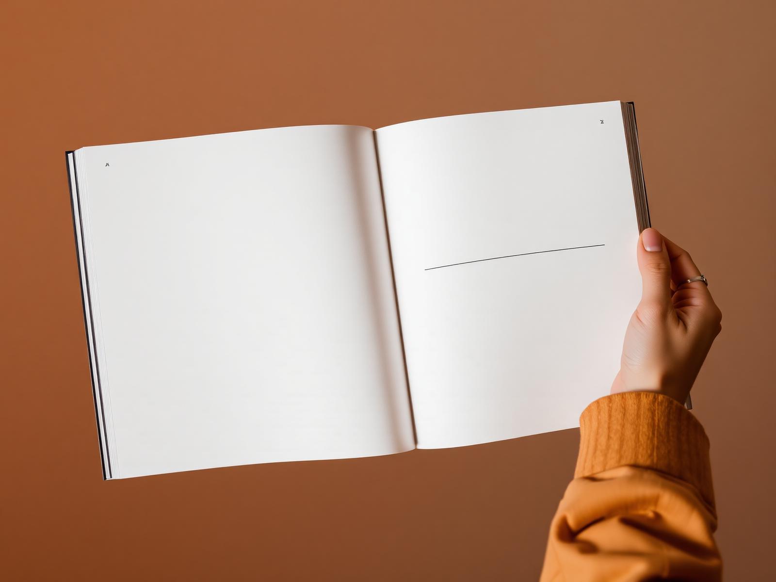 Doppia pagina silenziosa con solo una linea