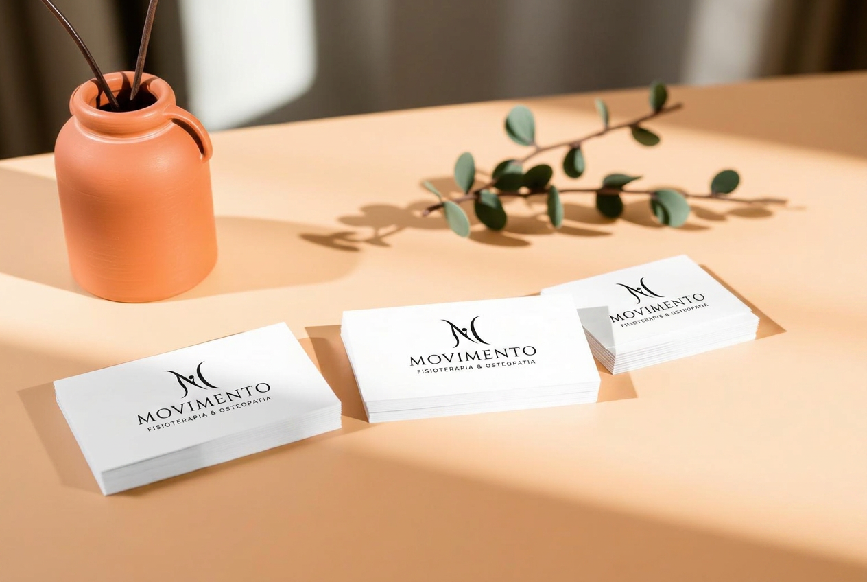 Cancelleria Movimento su scrivania con eucalipto